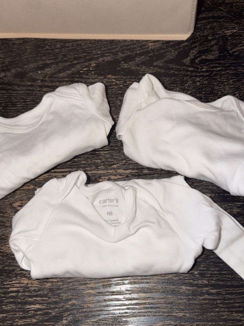 Carter's White Newborn Cotton Bodysuit Set - 3-Pack